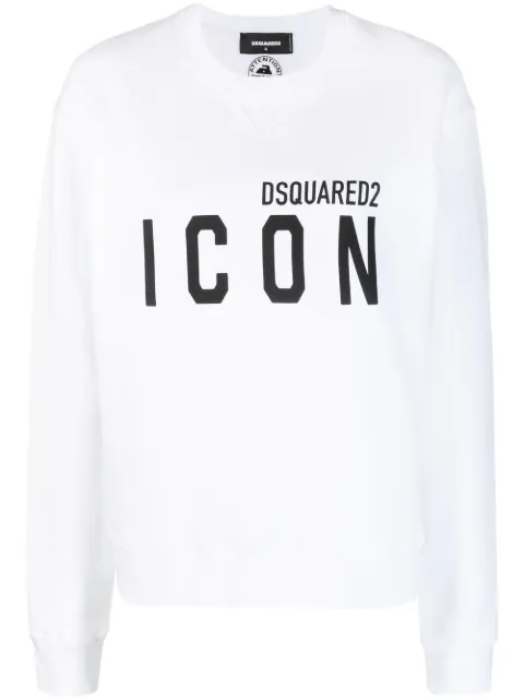 DSQUARED2 Icon-print cotton sweatshirt White S80GU0044S25516