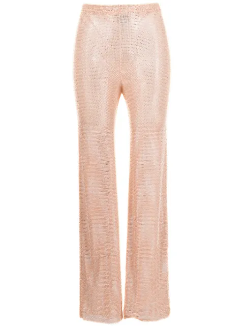 Santa Brands rhinestone-embellished straight trousers Neutrals 103P