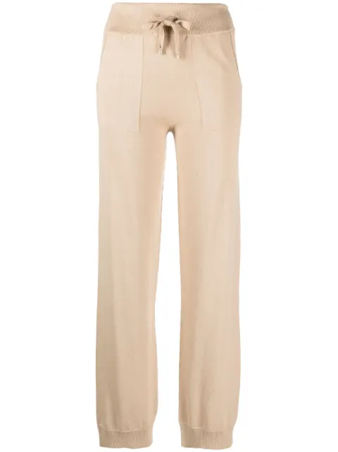 Lorena Antoniazzi fine-knit drawstring-waist trousers Brown P23122PM10G2224