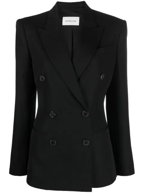ARMARIUM Myra double-breasted wool blazer Black ARS23B002W001002