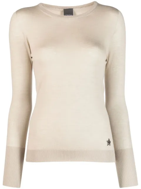 Lorena Antoniazzi slim-fit cashmere jumper Neutrals P23100GM09A2438