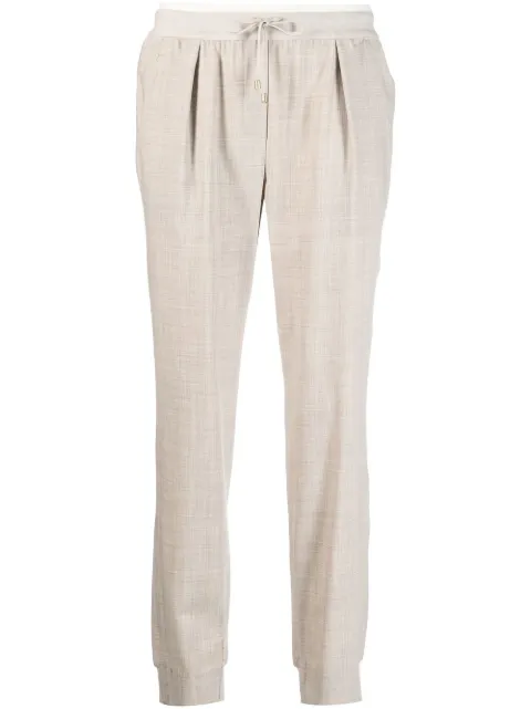 Lorena Antoniazzi virgin wool-blend track pants Neutrals P2302PA12A3862