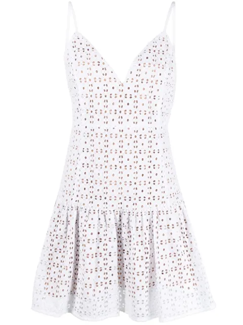 Michael Michael Kors Sangallo eyelet mini-dress White MS381N18BK