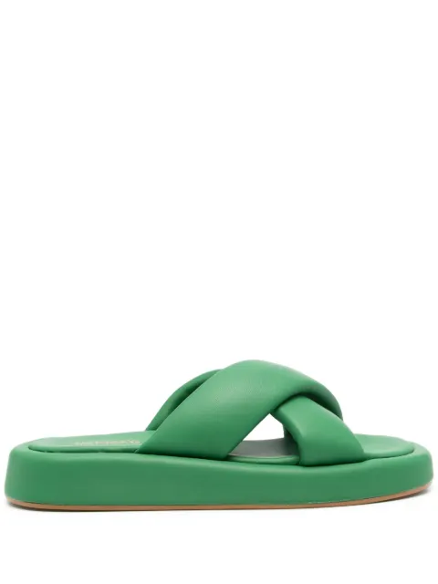 VAMSKO Pillow leather sandals Green 44101101