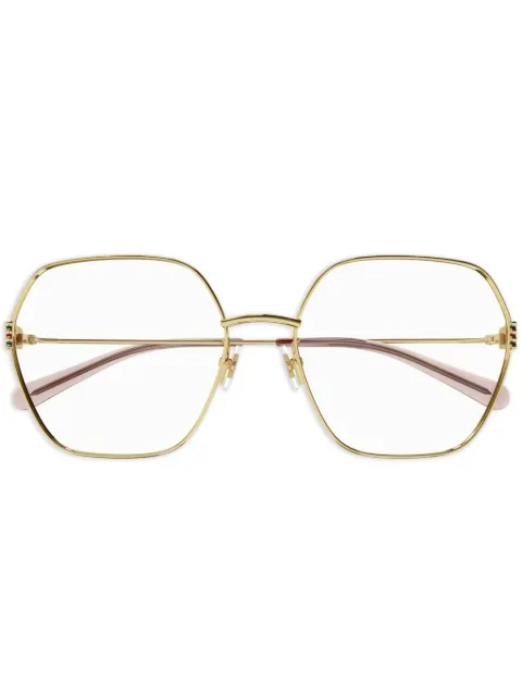 Gucci Eyewear geometric-frame glasses Gold 733580I3330