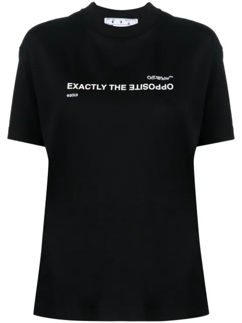 Off-White Exactly the Opposite-print T-shirt Black OWAA089S23JER0081032