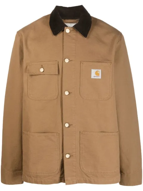 Carhartt WIP Michigan corduroy-collar jacket Brown I031519