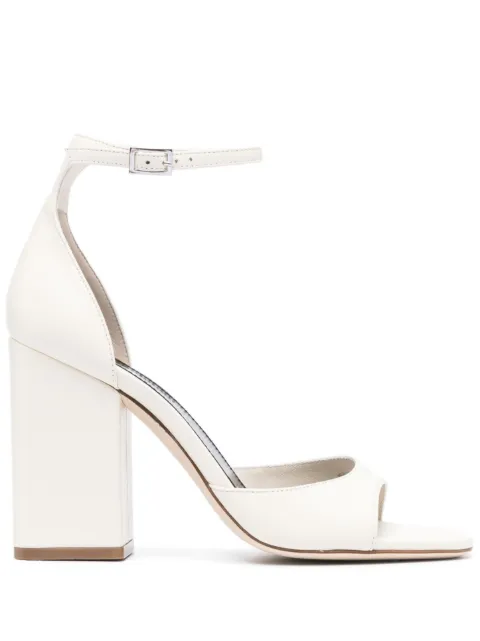 Paris Texas Fiona 100mm leather sandals White PX982XLTH3