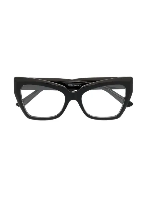 Balenciaga Eyewear logo-plaque square-frame glasses Black BB0275O