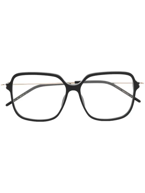 Gucci Eyewear logo-engraved square-frame glasses Black GG1271O001