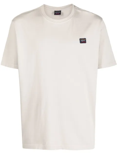 Paul & Shark logo-patch cotton T-shirt Neutrals 23411052