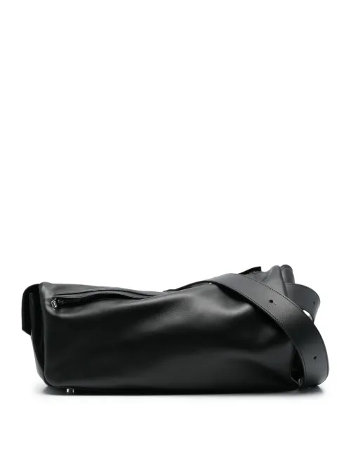 Sunnei oversized zip-up satchel Black CACCWBAG002LTH003