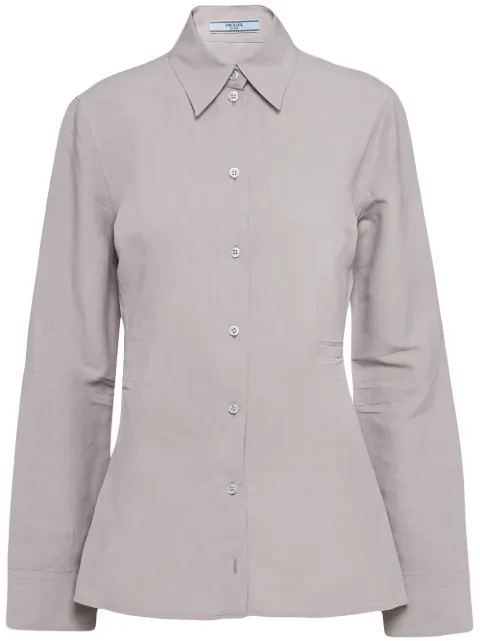 Prada paper-based button-up shirt Grey P442GGS2311247