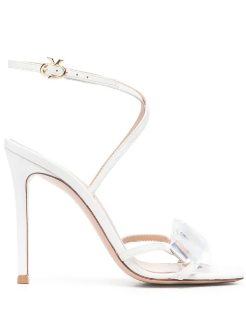 Gianvito Rossi crystal strappy sandals White G3227915RICNAP