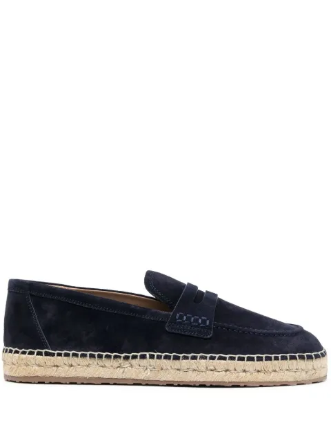 Gianvito Rossi suede / jute espadrilles Blue U2520605GOMSUE