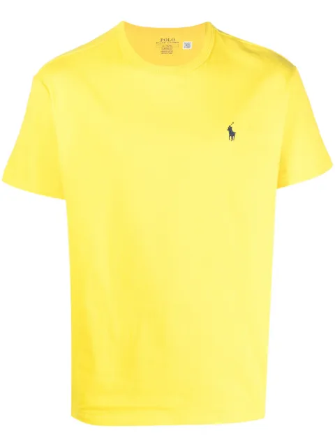 Polo Ralph Lauren embroidered-logo cotton T-shirt Yellow 710811284022