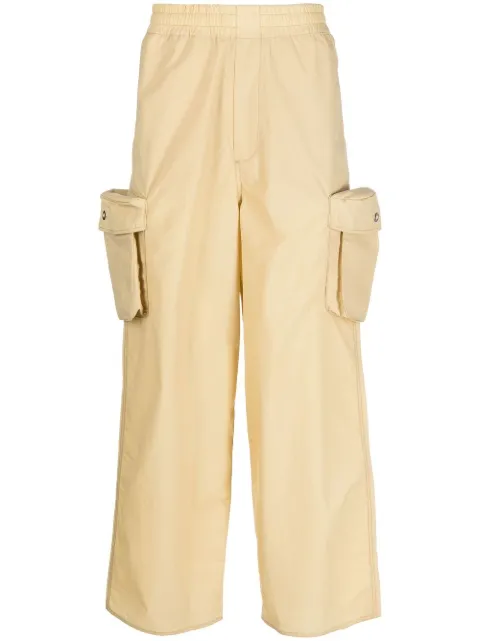 Sunnei wide-leg cargo trousers Neutrals CRTWMBOT019NYL021