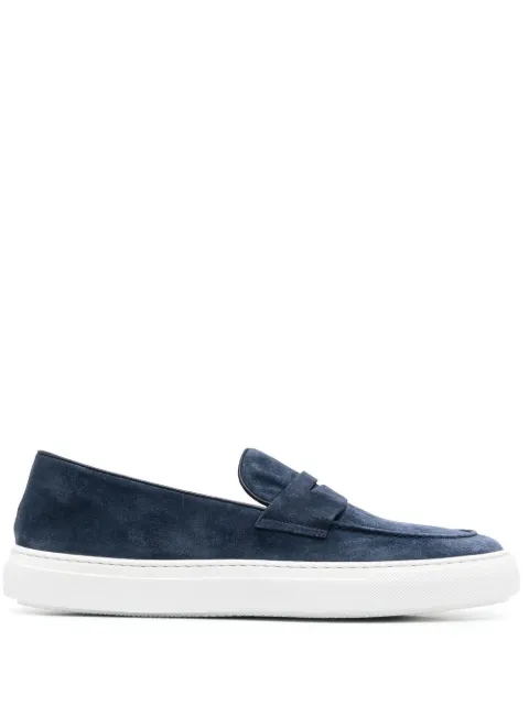 Fratelli Rossetti calf-suede loafers Blue 46742PL24206
