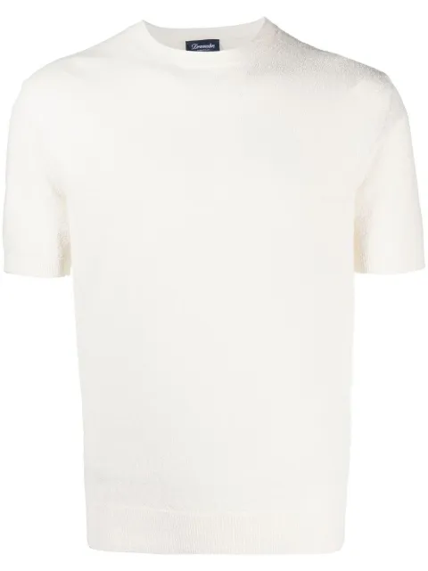 Drumohr crew-neck short-sleeve jumper White D9SP100
