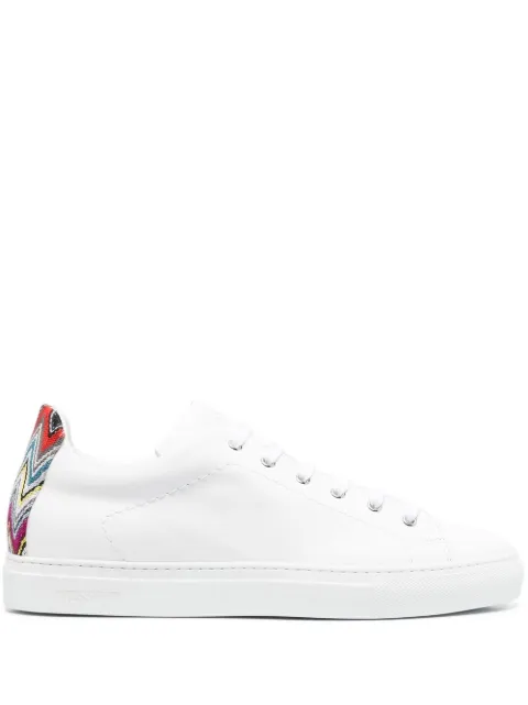 Missoni zigzag-trimmed leather sneakers White OS23SY02BL007U