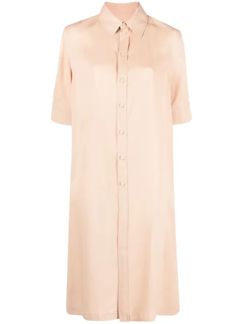 Jil Sander short-sleeve midi shirtdress Neutrals J04DL0001J65004