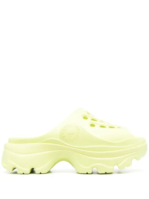 adidas logo-embossed perforated clogs Yellow HP8988