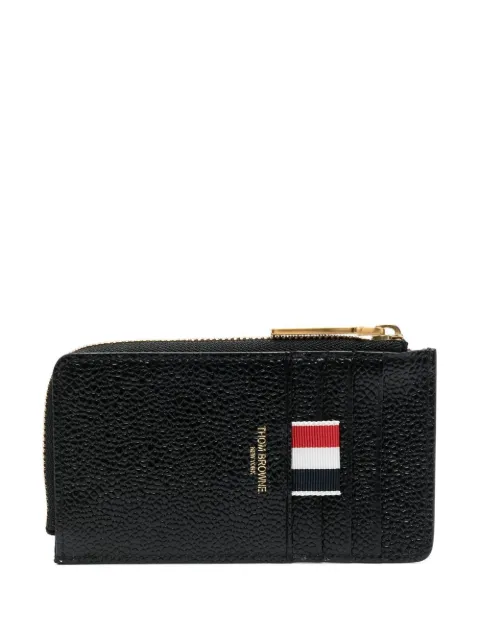 Thom Browne pebbled-leather half-zip wallet Black UAW006A00198