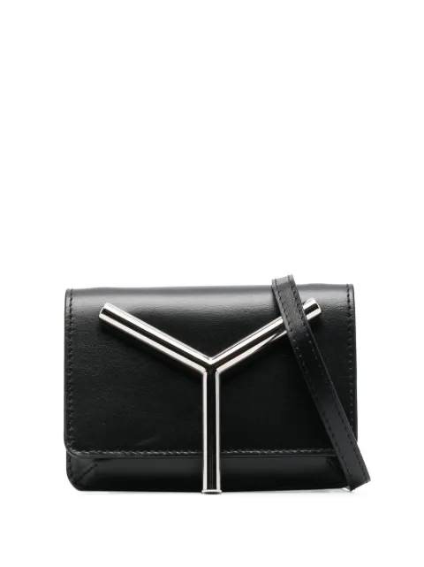 Y/Project logo-plaque crossbody bag Black WBAG16S24