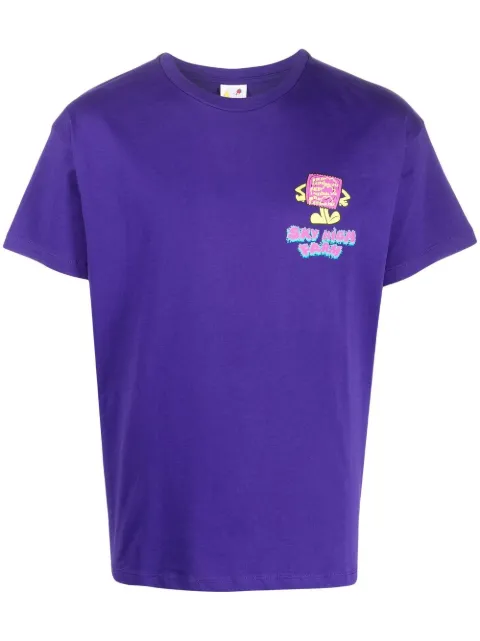 Sky High Farm chest logo-print detail T-shirt Purple SHF03T001