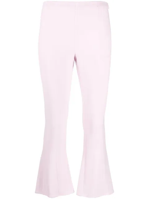Blumarine cropped flared trousers Pink P344P006A