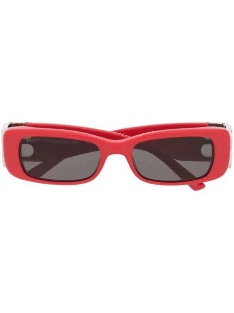 Balenciaga Eyewear Dynasty rectangle-frame sunglasses Red BB0096S015