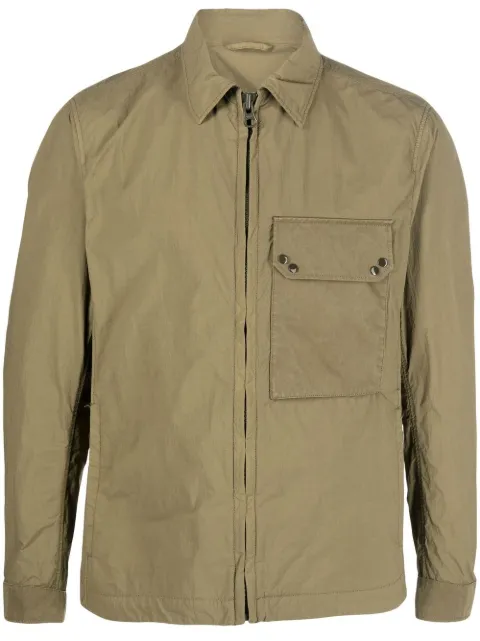 Ten C zip-fastening shirt jacket Green 23CTCUC04111003780