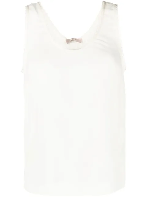 TWINSET scallop-edge tank top White 231TP2453