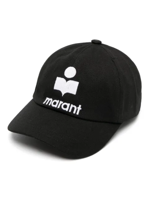 ISABEL MARANT Tyron embroidered cotton cap with logo Black CQ001XFBA3C05A