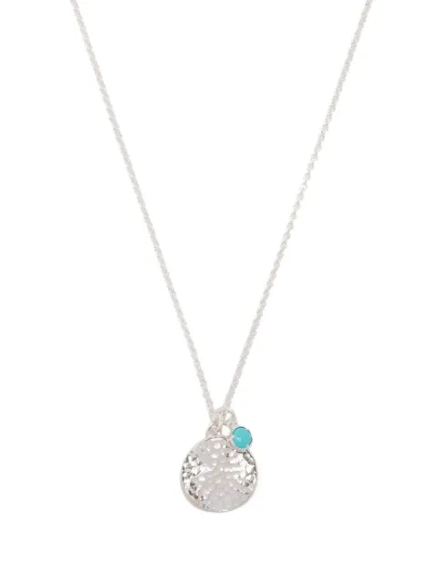 DOWER AND HALL turquoise-embellished pendant necklace Silver TWP42MSTURQ22