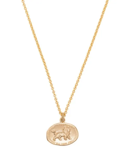 DOWER AND HALL lion medallion necklace Gold SCP25MV22