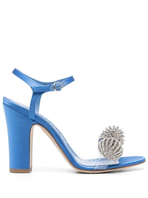 Manolo Blahnik Ostria 90mm star-embellished sandals Blue ELHOB4221513