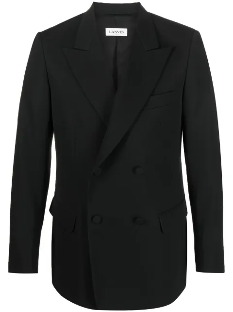 Lanvin double-breasted wool blazer Black RMJA00065576P23