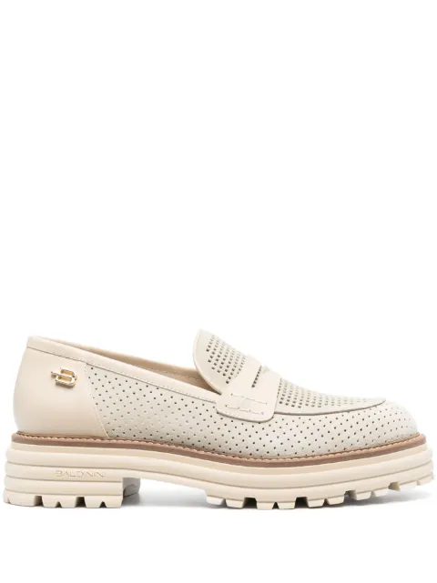 Baldinini bead-detail suede loafers Neutrals D3E247P1CRIT