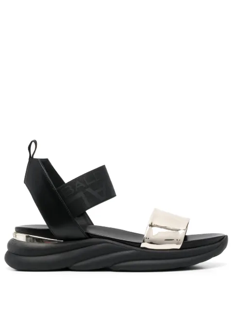 Baldinini metallic-strap detail sandals Black D3E380P1SPVI