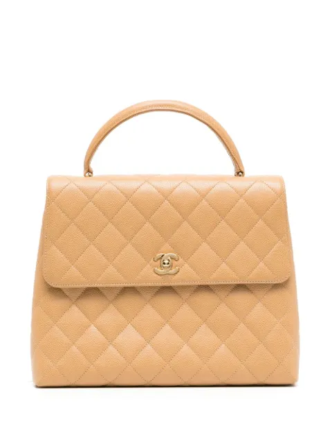CHANEL Pre-Owned 2000-2001 Kelly top-handle bag Brown FF0547