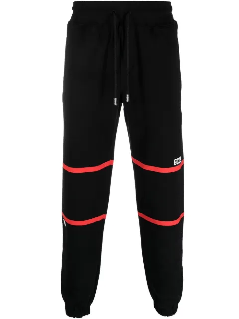 GCDS striped cotton track pants Black SS23M290155