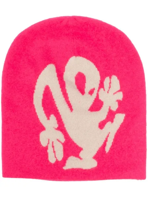 Frenckenberger graphic-print detail knit beanie Pink S23801RHX
