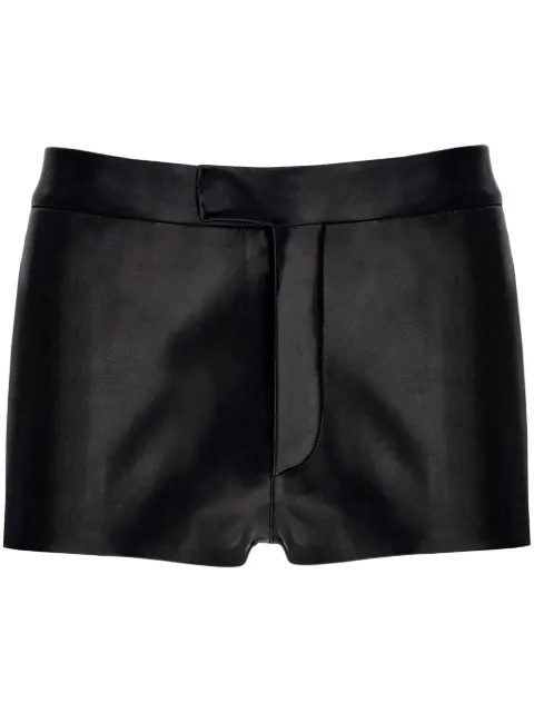 Ferragamo nappa-leather mini shorts Black 761367