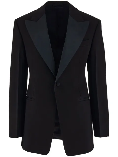 Ferragamo single-breasted tuxedo blazer Black 761935
