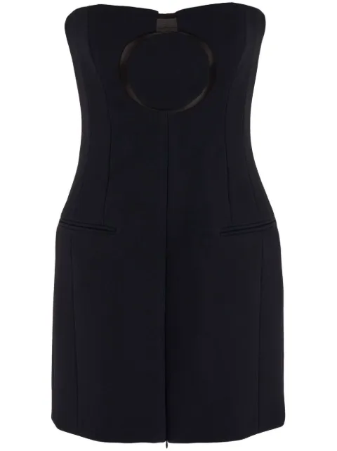 Ferragamo circle-print strapless fitted top Black 761604