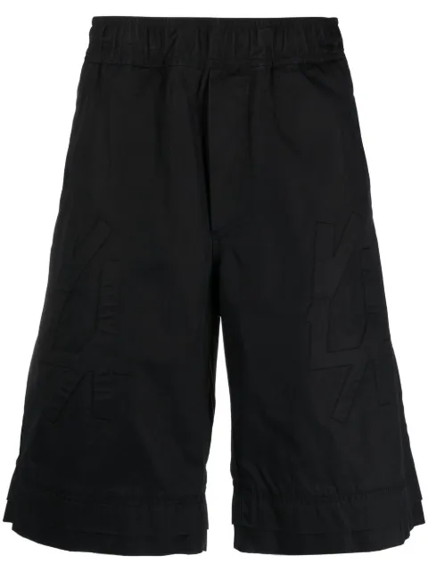 44 LABEL GROUP embossed-logo knee-length shorts Black B0030026FA005