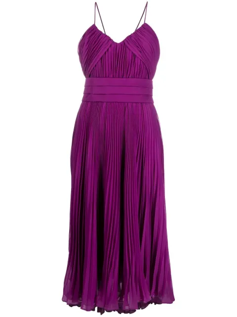 Max Mara pleated belted midi dress Purple 2312210337600
