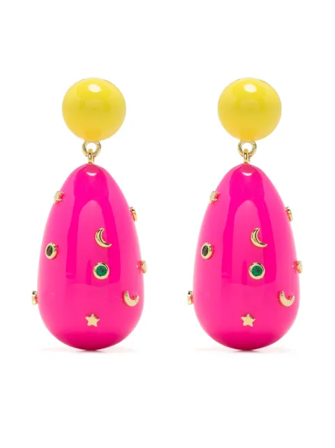 Eshvi Galaxy drop earrings Pink 19864XESYSH2
