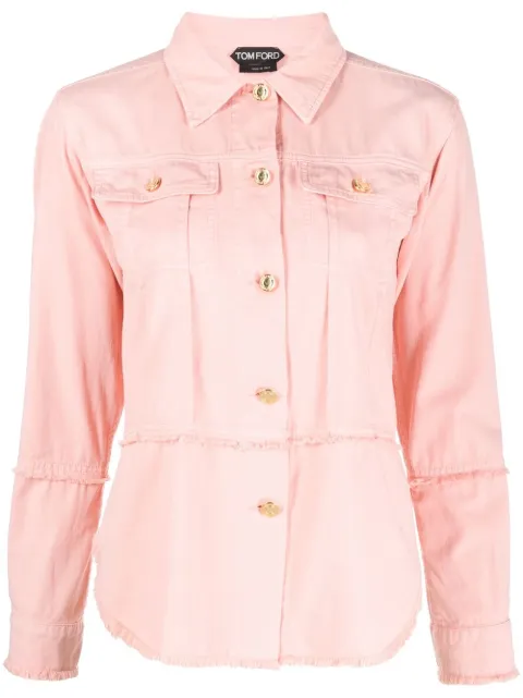 TOM FORD button-front denim shirt Pink CAD024DEX202